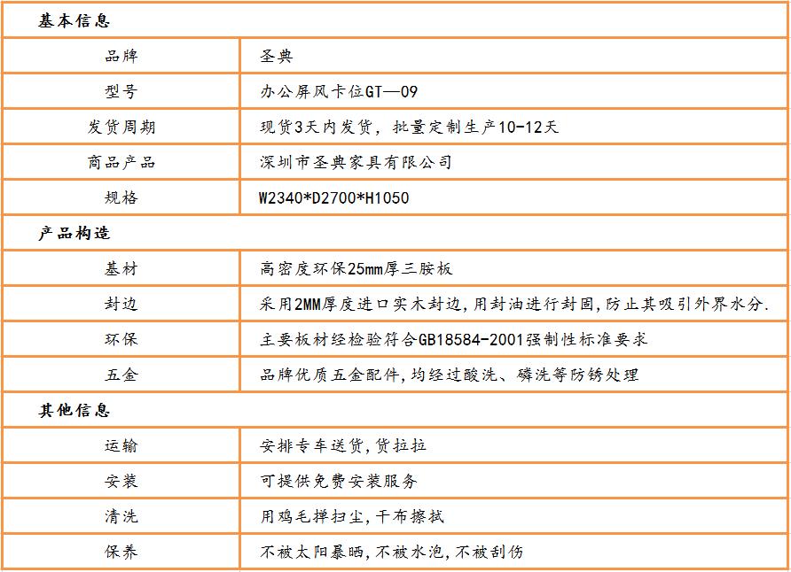 屏風卡位參數說明